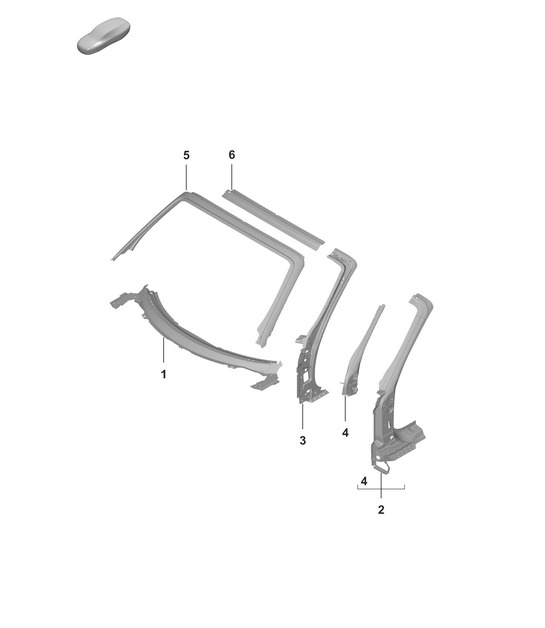 A-pillar / Scuttle - Cabriolet -  992.1 Carrera 2019 - 2024