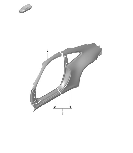 Side part - Coupe - OUTER - 992.1 Carrera 2019 - 2024