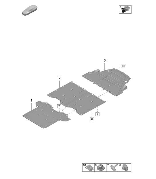 Underbody trim  992.1 Carrera 2019 - 2024