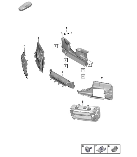 Air guide / bumper - FRONT - 911 Dakar (PR:E7S) 992.1 Carrera 2019 - 2024