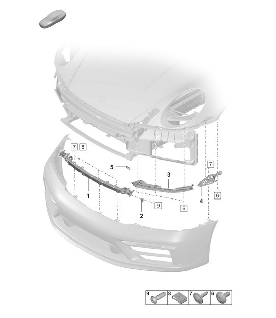 Diagram 802-210 Porsche 992 (911) MK1 2019-2024 Body