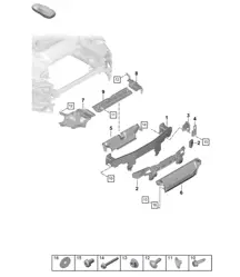 Bumper carrier and Heat shield - REAR - 911 Dakar (PR:E7S)  992.1 Carrera 2019 - 2024