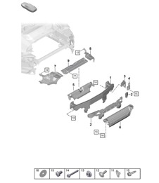 Bumper carrier and Heat shield - REAR - 911 Dakar (PR:E7S)  992.1 Carrera 2019 - 2024