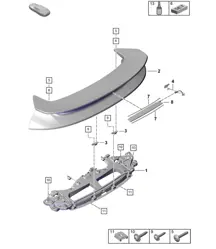 Rear spoiler - 911 Dakar (PR:E7S) -  992.1 Carrera 2019 - 2024