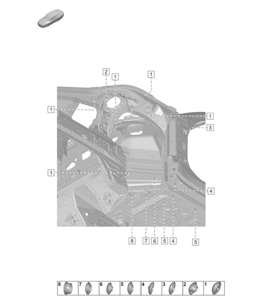 Diagram 806-100 Porsche 911 & 912 (1965-1989) Body