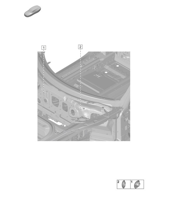 Plugs for body / Car body / Firewall - FRONT - 992.1 Carrera 2019 - 2024