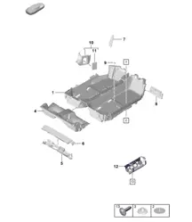 Flooring (carpet) trims - 911 Dakar (PR:E7S) - 992.1 Carrera 2019 - 2024