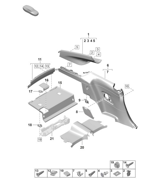 Diagram 807-255 Porsche 991 (911) MK2 2016-2019 Body