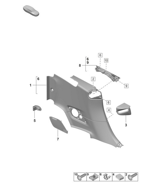 Diagram 807-260 Porsche Macan (95B) MK1 (2014-2018) Body