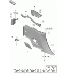 Side panel trim - rear, inner
 - Targa 992.1 Carrera 2019 - 2024