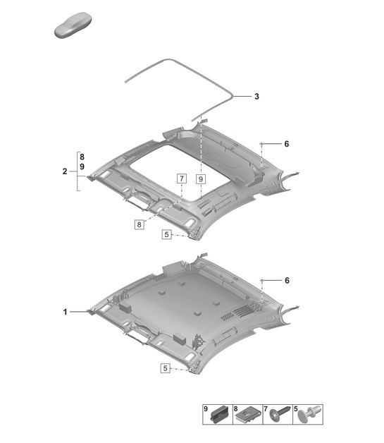 Diagram 807-500 Porsche 997 (911) MK2 2009-2012 Body