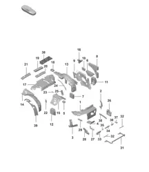 Sound absorber / Damping / Body - Coupe (PR:K8C) -  992.1 Carrera 2019 - 2024