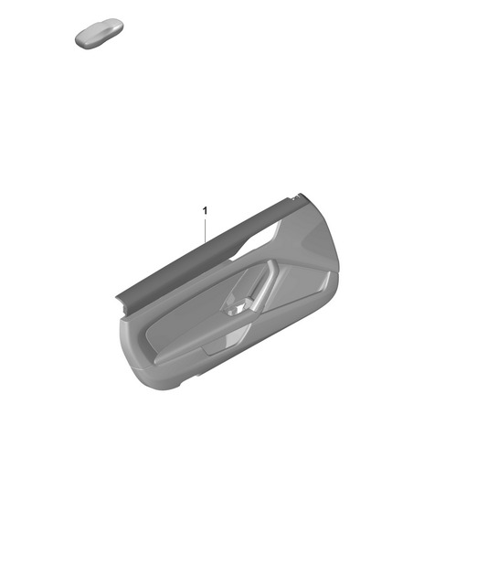 Door panel - For vehicles with leather trim, two-colour - Exclusive fittings - 992.1 Carrera 2019 - 2024