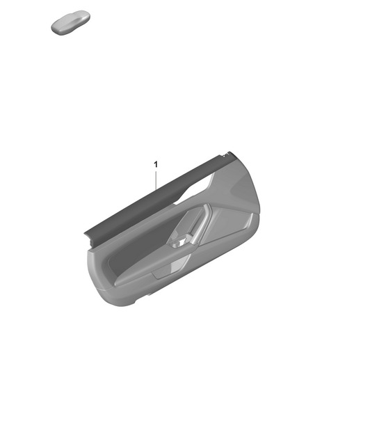 Door panel - For vehicles with leather trim, two-colour - Heritage Design package 