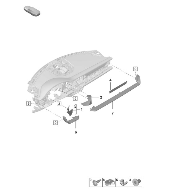 Accessories / Instrument panel trim 992.1 Carrera 2019 - 2024