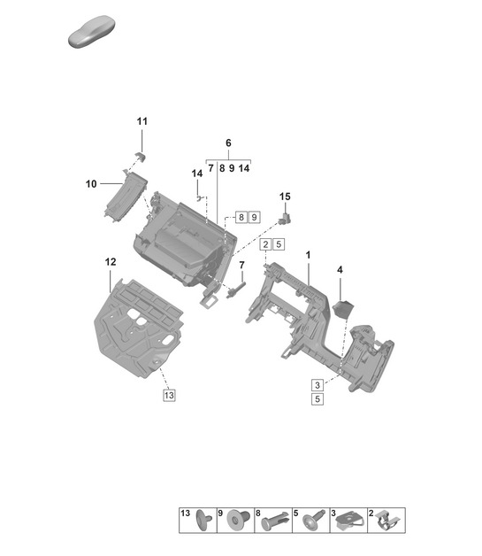 Glove box and Trim (driver's side) 992.1 Carrera 2019 - 2024