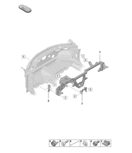 Diagram 809-200 Porsche Macan (95B) MK1 (2014-2018) Body
