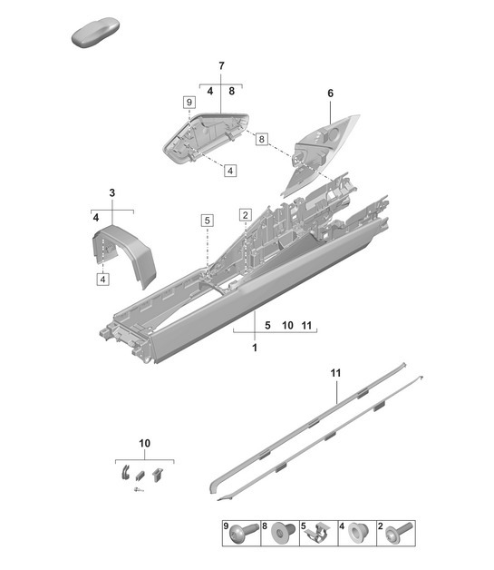 Diagram 809-250 Porsche Macan (95B) MK1 (2014-2018) Body