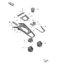 Centre console /  Accessories 992.1 Carrera 2019 - 2024