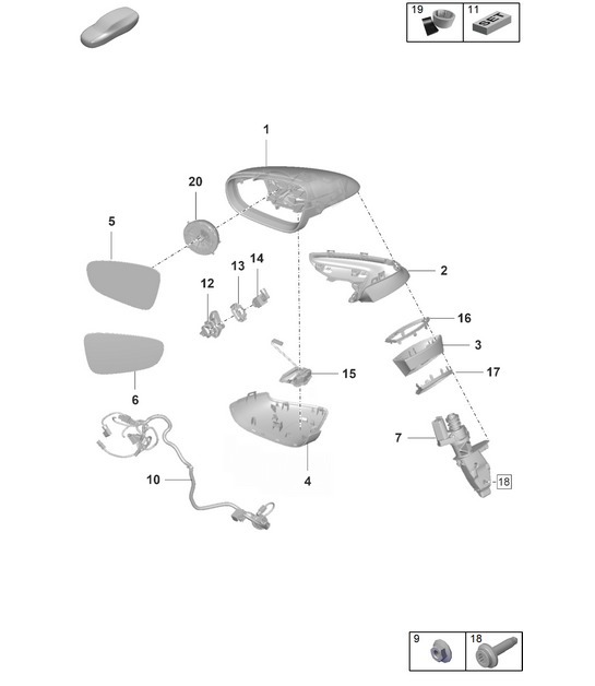 Diagram 809-510 Porsche Cayenne 9YA (E3) 2018-2023 