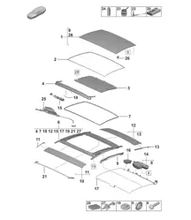 Sliding / tilting roof (PR: 3FD)  992.1 Carrera 2019 - 2024