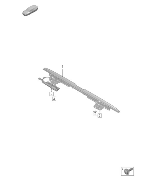 Wind deflector - TARGA (PR:K5T) -  992.1 Carrera 2019 - 2024