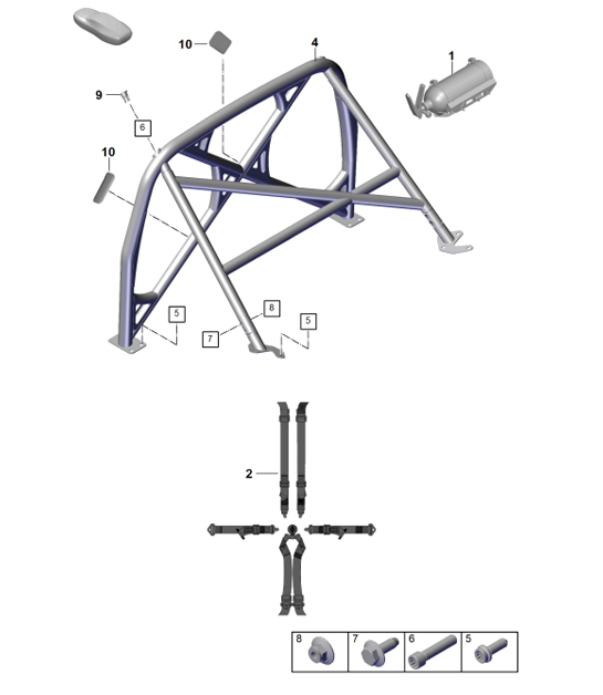 Accessories / Roll cage - 911 DAKAR (PR:E7S) - 992.1 Carrera 2019 - 2024