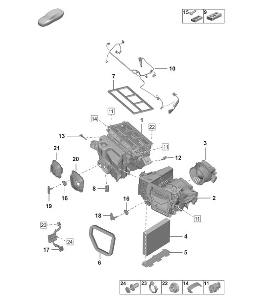 Diagram 814-001 Porsche Macan (95B) MK1 (2014-2018) Body