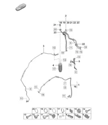 Air conditioning / Refrigerant line / (expansion valve > receiver drier) - PR:L0R - Right-Hand Drive - 992.1 Carrera 2019 - 2024