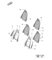 Backrest frame 992.1 Carrera 2019 - 2024