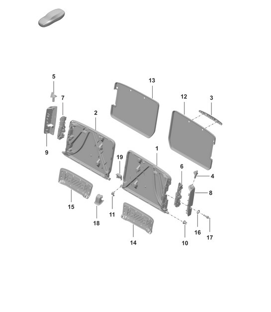 Diagram 818-000 Porsche 992.1 Targa 4S / GTS 3.0L 2020-24 Body