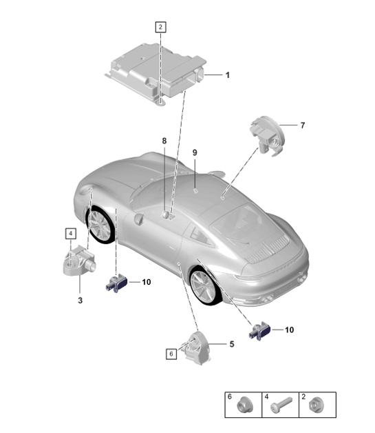 Diagram 901-060 Porsche 356 (1950-1965) Electrical equipment