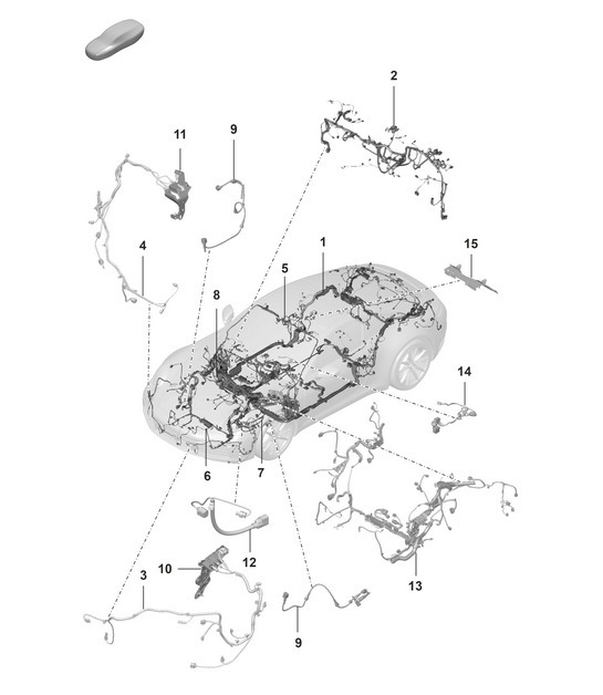 Diagram 902-100 Porsche Boxster 987 S 3.2/3.4L 2005-08/08 Electrical equipment