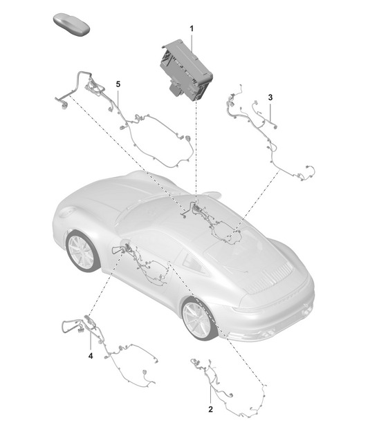 Doors - Control units / Wiring looms 992.1 Carrera 2019 - 2024
