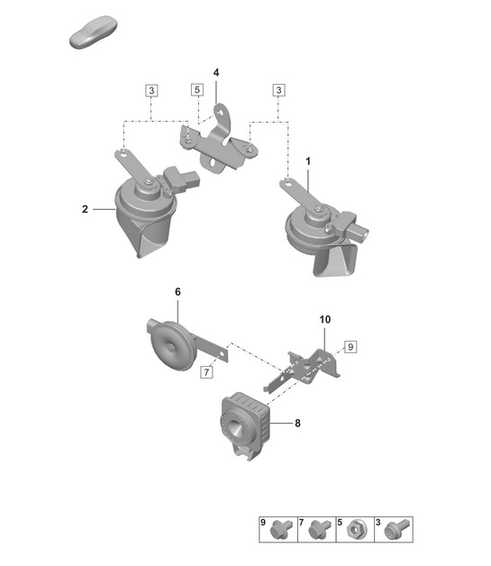 Fanfare / Signal horn / Alarm system 992.1 Carrera 2019 - 2024