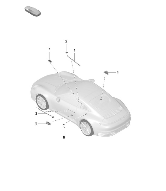 Interior light / Door warning light / Footwell light 992.1 Carrera 2019 - 2024