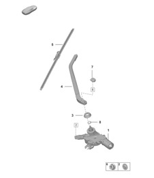 Rear window wiper 992.1 Carrera 2019 - 2024