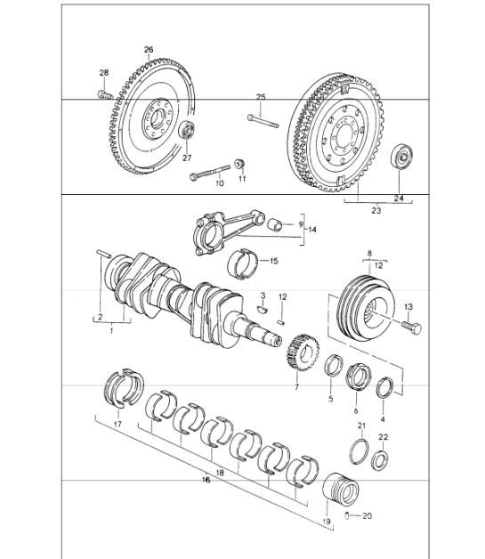 Diagram 102-00 Porsche Macan (95B) MK1 (2014-2018) Engine