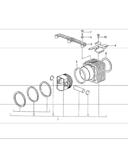 Diagram 102-05 Porsche Cayman 718C (982C) 2017>> Engine