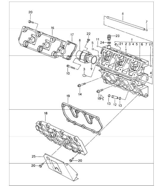 Diagram 103-07 Porsche Boxster 718 (982) 2017>> Engine