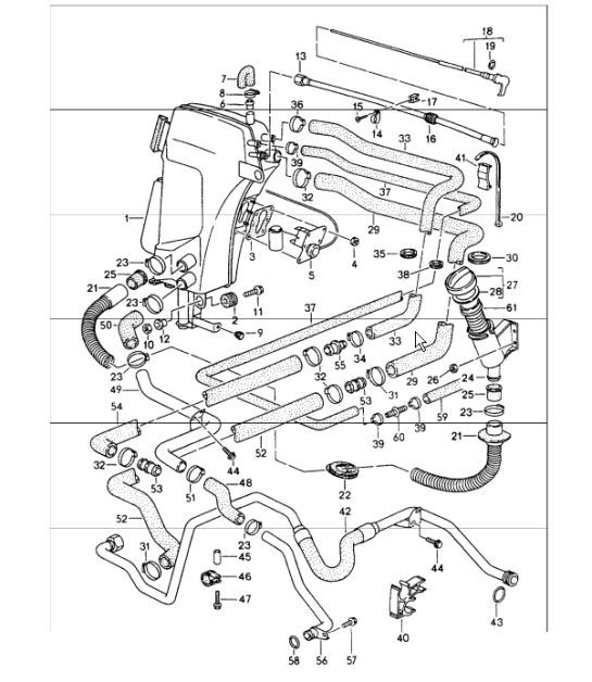 Diagram 104-01 Porsche 996 C4 3.6L 09/01-2005 Moteur