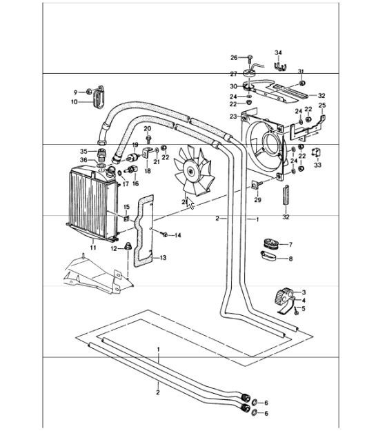 Diagram 104-05 Porsche Macan (95B) MK1 (2014-2018) Engine