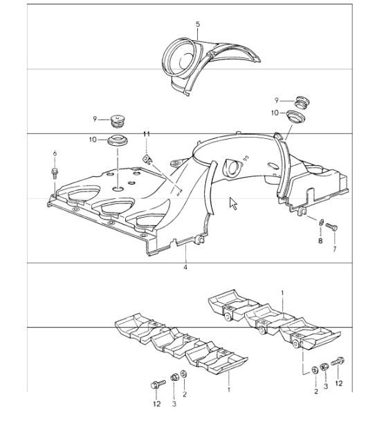 Diagram 105-05 Porsche Boxster 986/987/981 (1997-2016) Motor