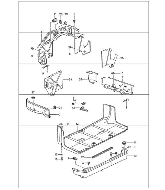 Diagram 105-10 Porsche Macan (95B) MK1 (2014-2018) Engine