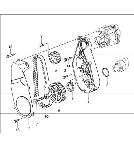 Diagram 108-00 Porsche Cayman T 718 2.0L Manual (300 Bhp) Motore