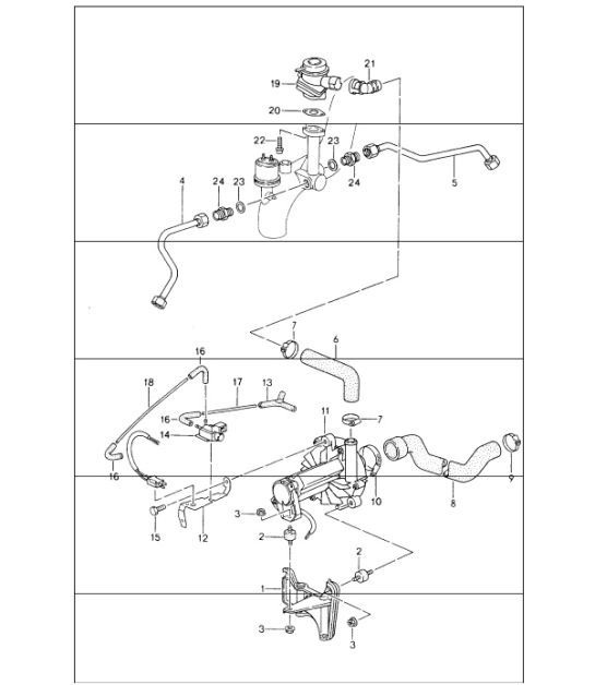 Diagram 108-07 Porsche Boxster S 718 2.5L Manual (350 Bhp) Engine