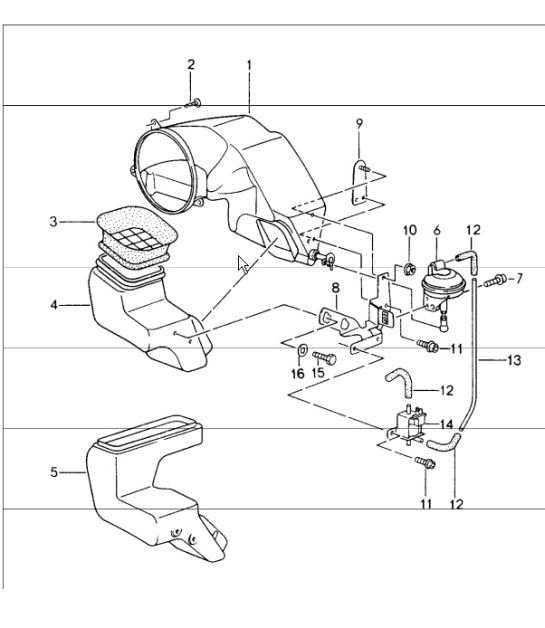 Diagram 108-12 Porsche 997 (911) MK1 2005-2008 Engine
