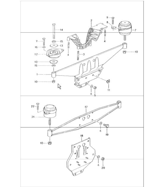 engine suspension 993 1994-98