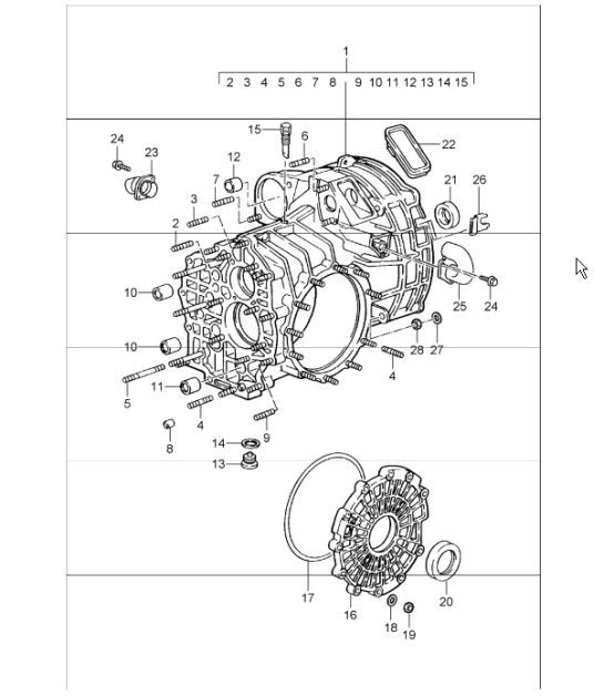 Diagram 302-00 Porsche 997 (911) MK1 2005-2008 Transmission