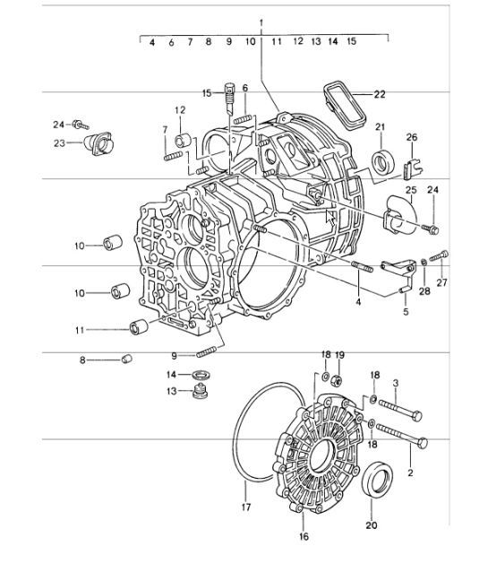 Diagram 302-01 Porsche Macan (95B) MK1 (2014-2018) Transmission